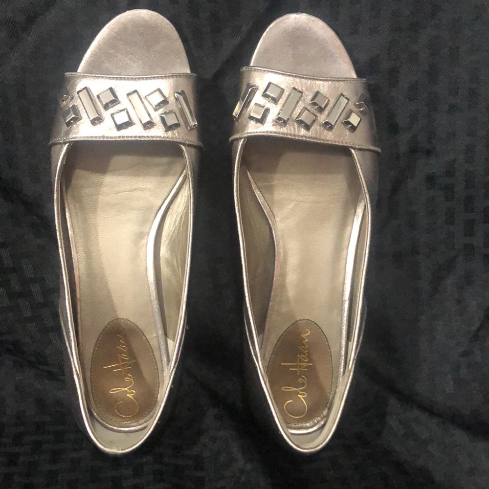 Cole Haan Peep Toe Flats